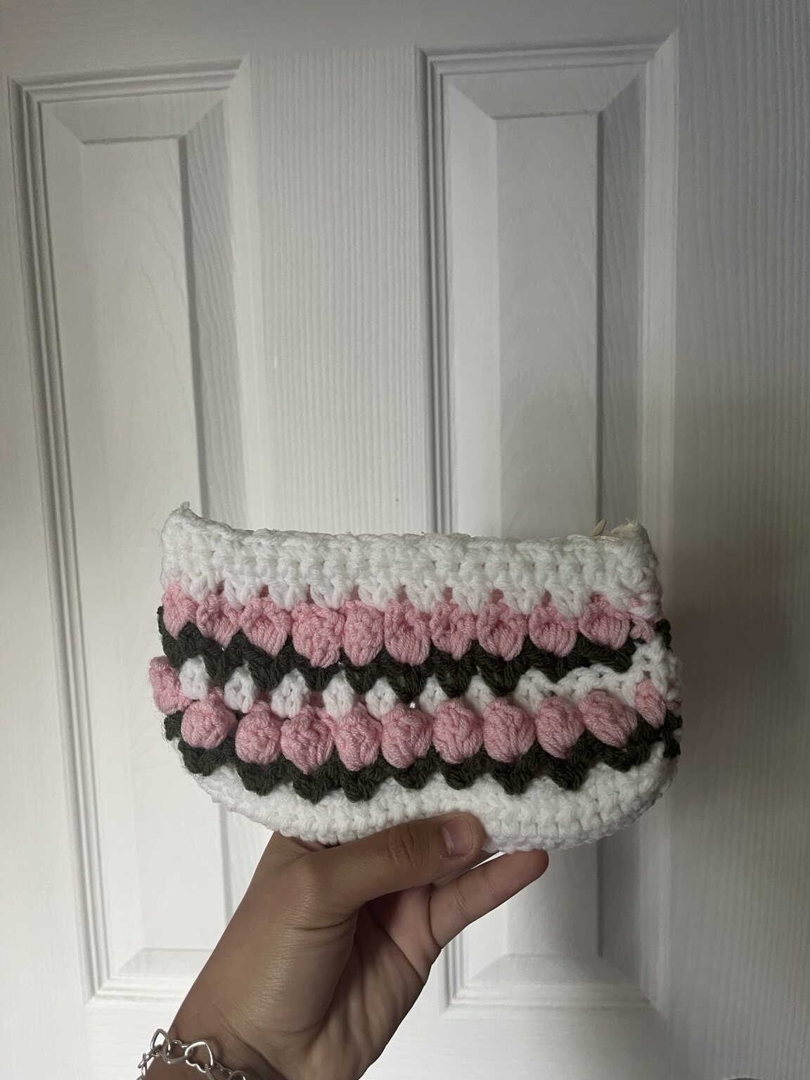Pink tulip handbag